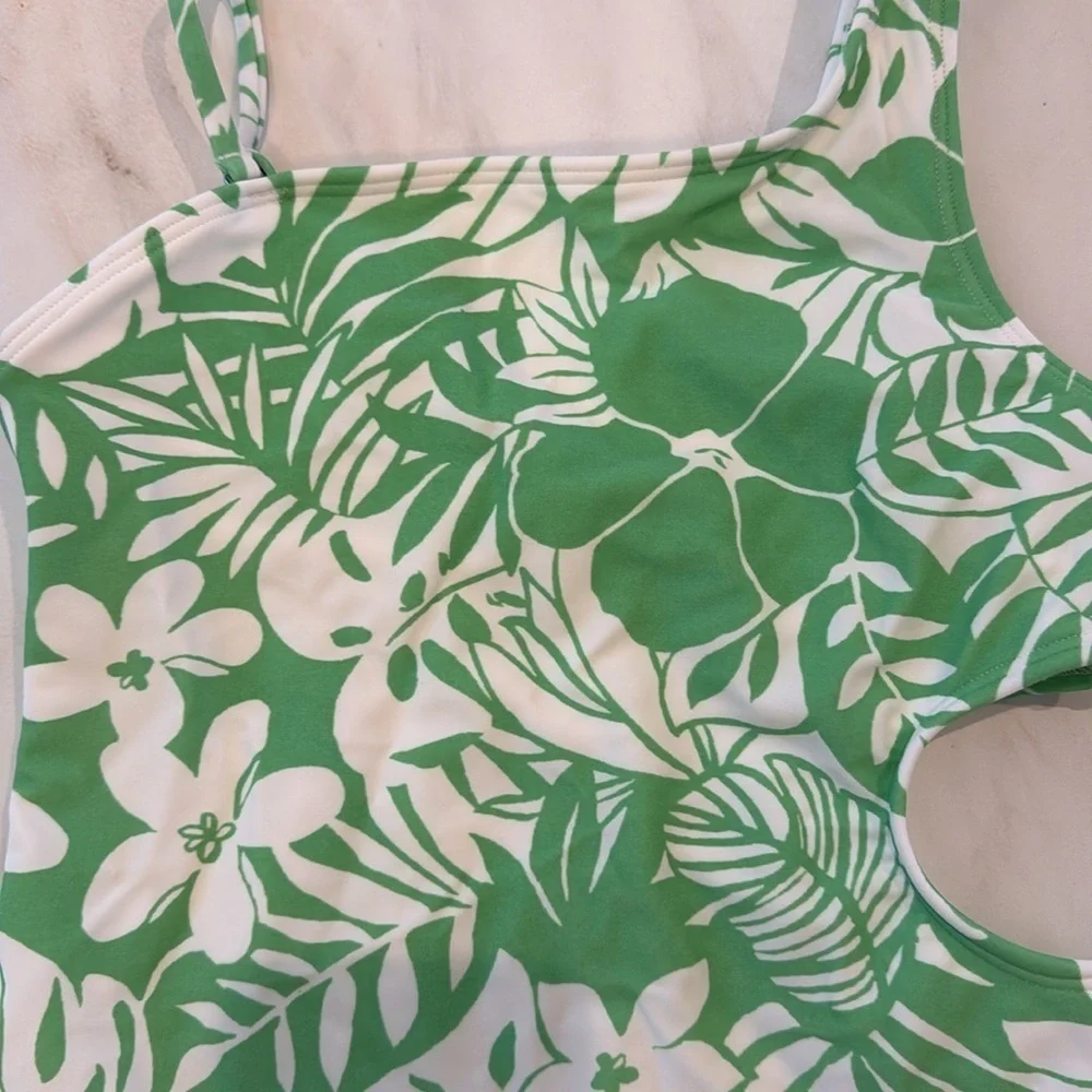 Abercrombie Kids Aysmmetrical Cut Out Floral Swimsuit!